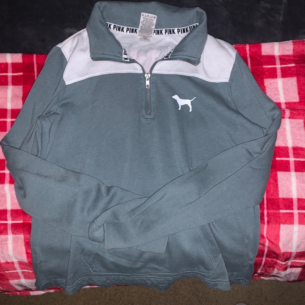 PINK VICTORIAS SECRET quarter zip